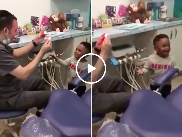 Kid in Hospital Smiles and Laughs at Magic Show