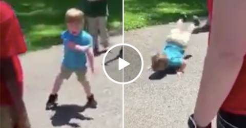 Dancing Kid Takes Over A Party By Doing the Worm
