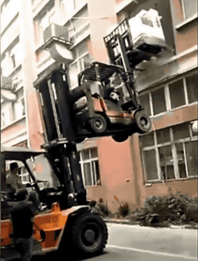 Forklift Animated GIFs FAIL Wreck Funny Fall Compilation 2018 theChive