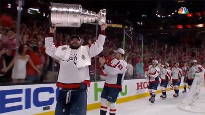 Girl flashing Caps during Stanley Cup celebration is the real winner