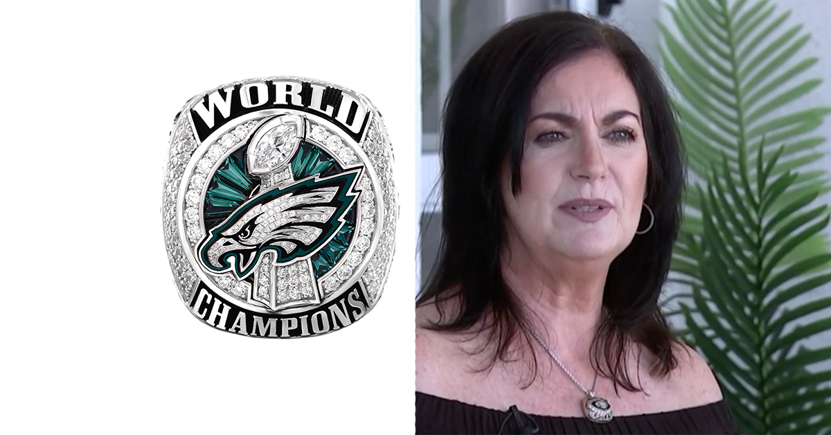 Eagles send Super Bowl ring to former secretary