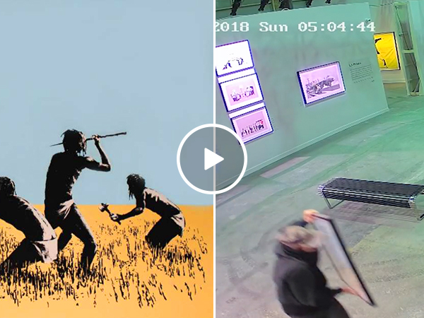 Shocking footage of a $30,000 Banksy being stolen is released (Video)