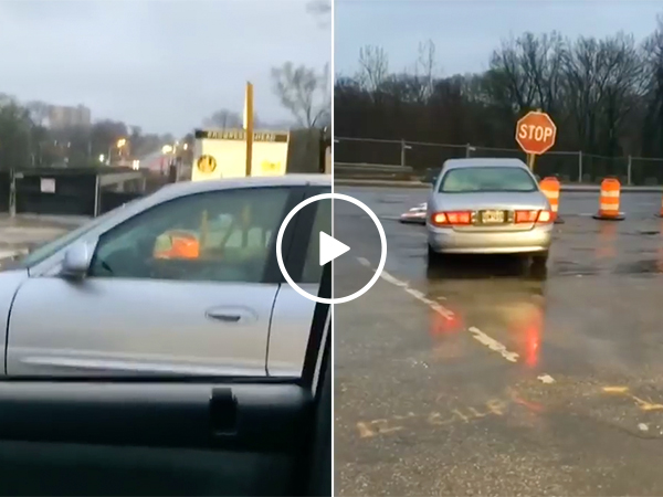 Waking up a drunk driver... What could POSSIBLY go wrong? (Video)