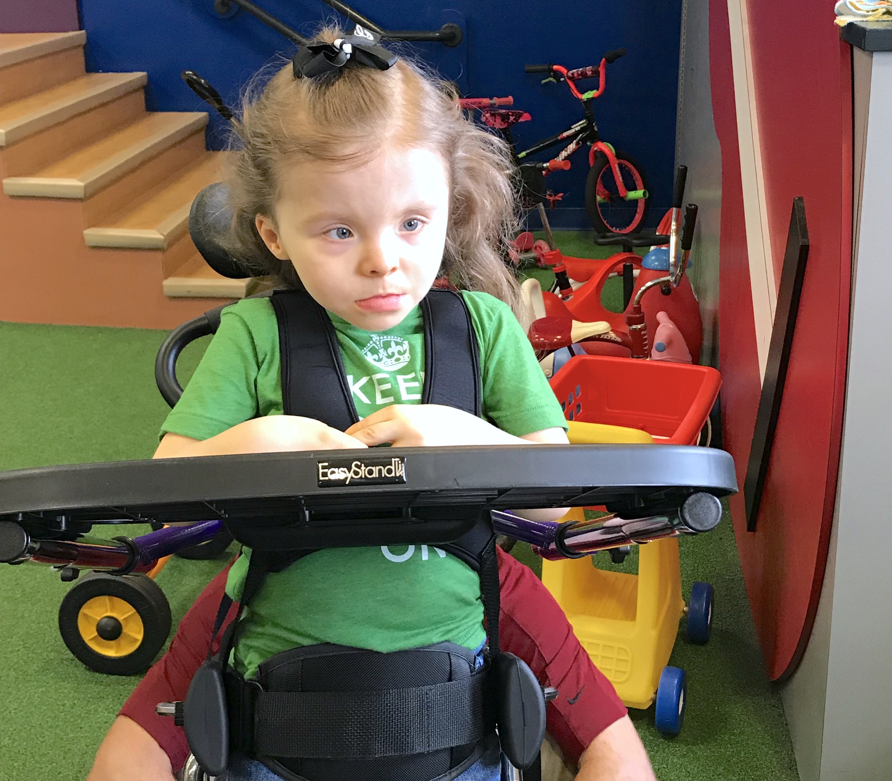 Chive Charities grants therapy equipment to girl with rare disease
