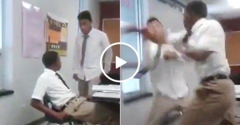 Bully picks a fight with the wrong kid (Video)