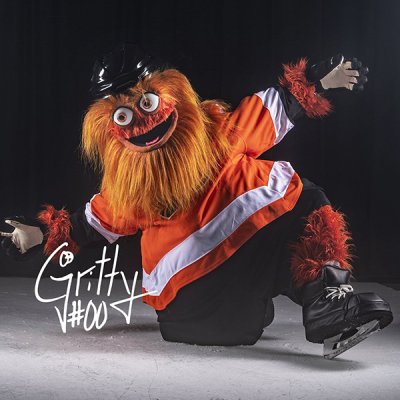Kawaii Orange Mascot - Gritty Philly Flyers Mascot - T-Shirt