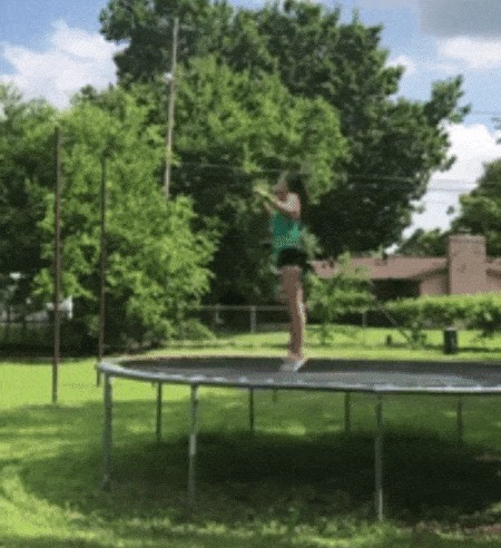 Girls and their trampolines. What could go wrong?