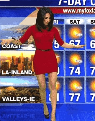 Sexy Weather Girl Red Dress