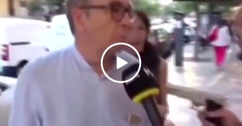 Old man could not give less of a f$*% about getting mugged (Video)