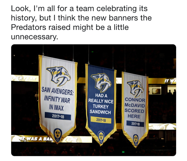 Nashville Predators raise a laughable banner, Internet destroys them