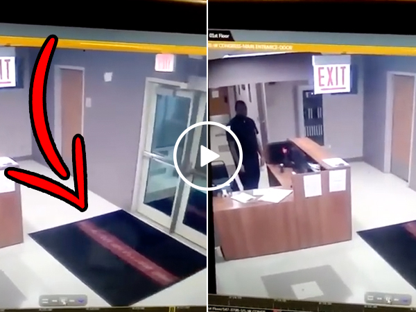 Security guard sees a ghost, catches it on video surveillance (Video)