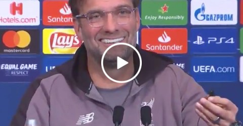 Liverpool F.C. coach gets a little too excited over a translator's voice (Video)