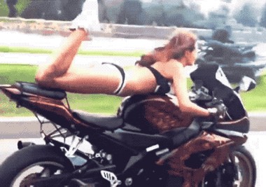 hot chick on motorcycle