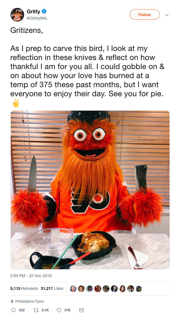 Gritty is the ghost of Christmas present