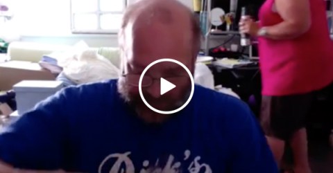 Man reviews scotch while his wife is leaving him in the background (Video)