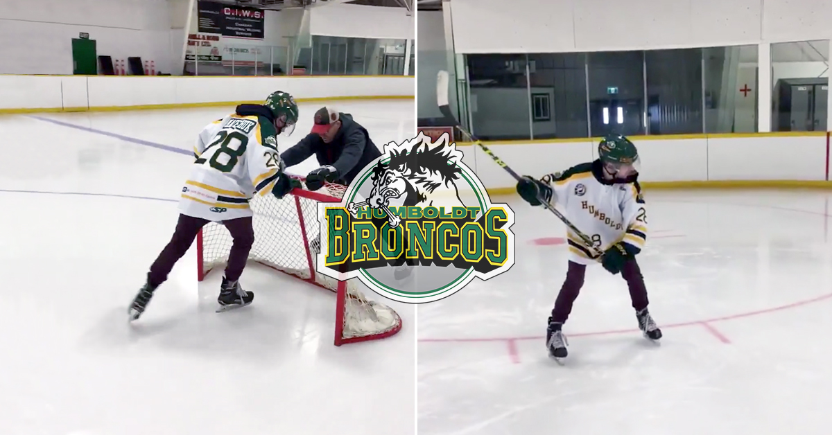 Paralyzed Humboldt Broncos players reunite on the ice