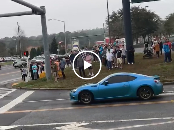 Car shows are usually good for at least one car drifting into a crash