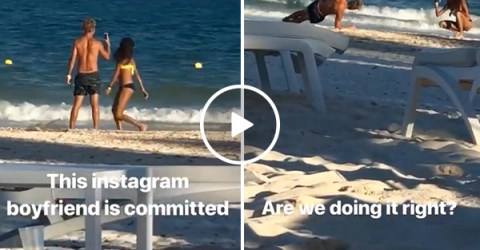 Here we see an 'Instagram' couple, roaming freely in the wild (Video)