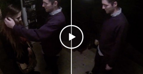 Security camera catches BRUTAL friend-zoning, and let's pour one out (Video)