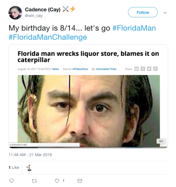The Florida Man birthday meme is just fantastic