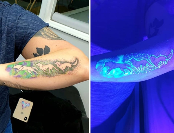 Epic ultraviolet tattoos that are a bright new future