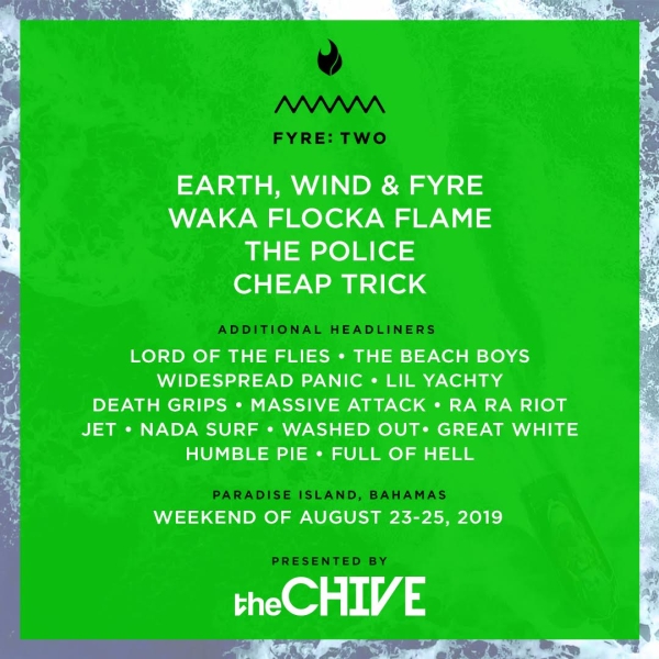 The lineup for Fyre Fest 2 Even More Lit!