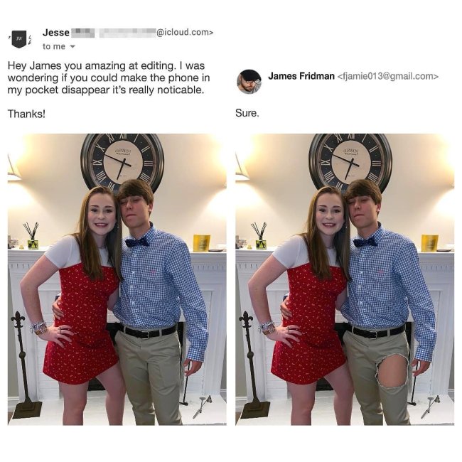 Asking James Fridman for Photoshop help is a slippery slope