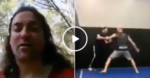 Aikido "expert" picks a fight with someone... who knows BJJ (Video)