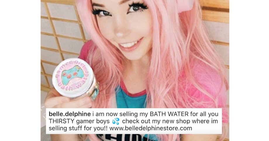 Belle Delphine Bath Water Postcard for Sale by Rainfalling