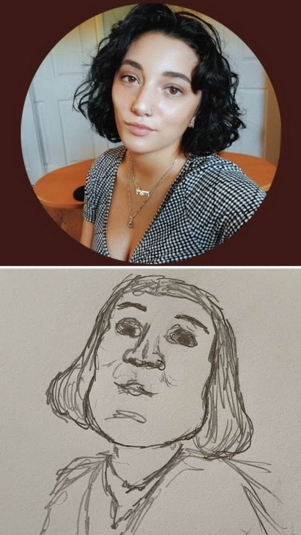 Artist recreates profile pictures in a bad way