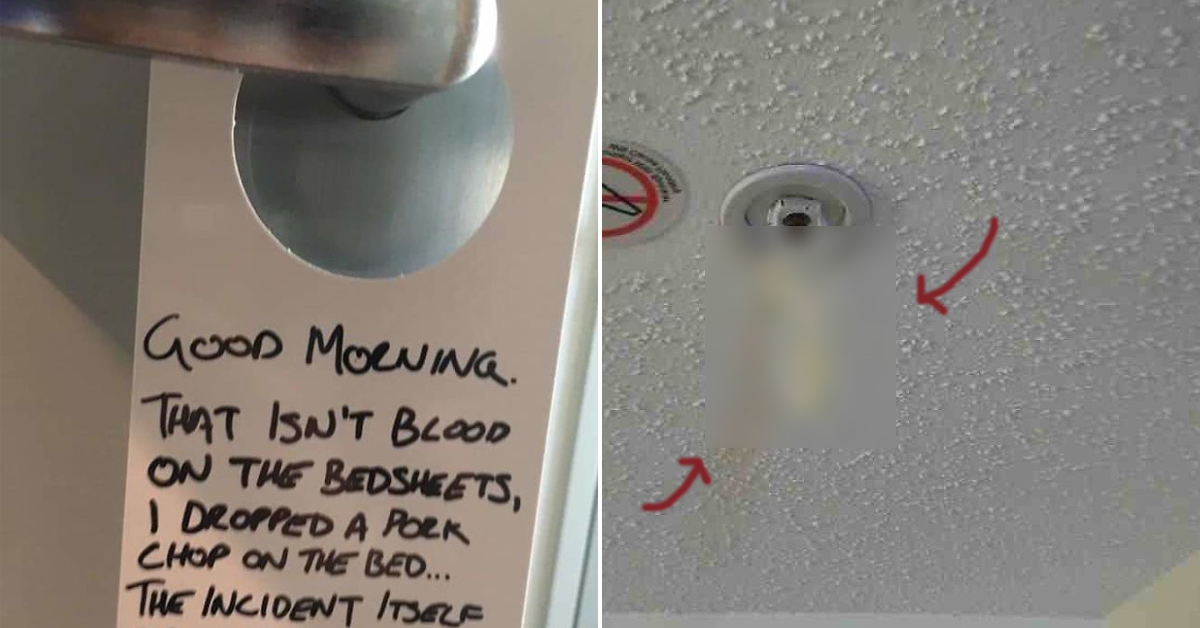 The worst hotel guests committing unspeakably awful acts : theCHIVE