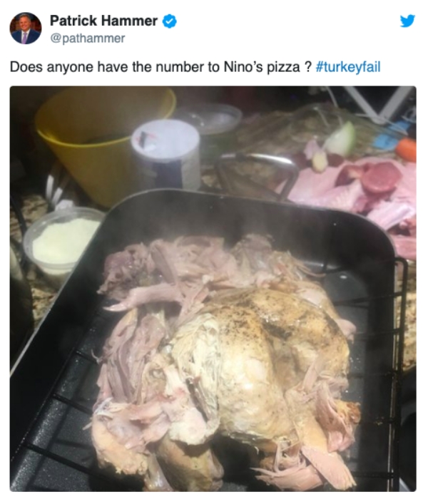 Tweets from people sharing the worst Thanksgiving fails