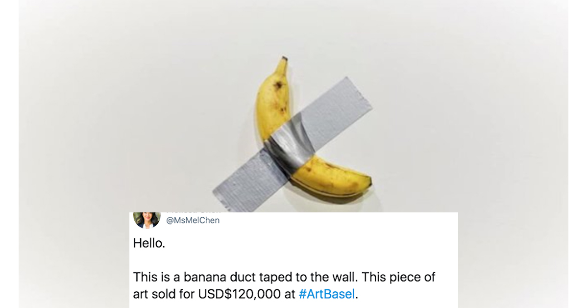 Someone ate the 120K banana ducttaped to a wall