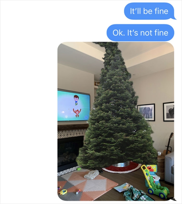 Husband pranks unsuspecting wife with Christmas tree prank Humor