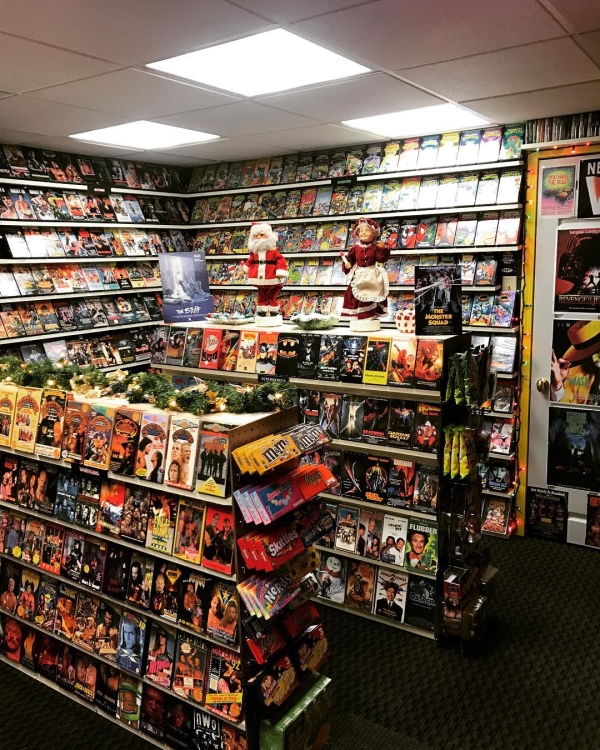 Nick Collins has nostalgically recreated Blockbuster in his basement