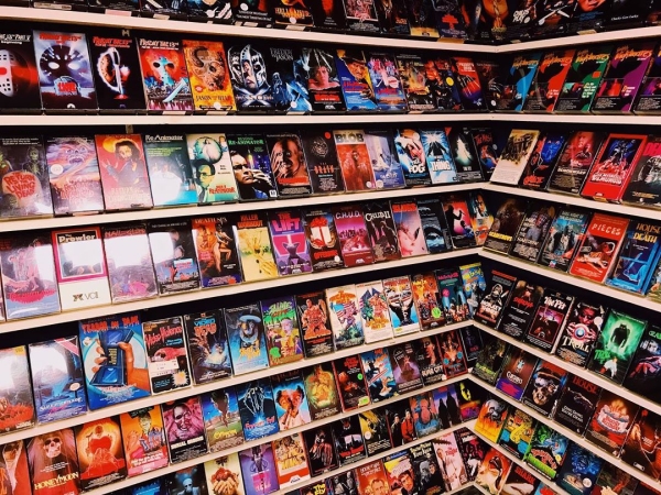 Nick Collins has nostalgically recreated Blockbuster in his basement