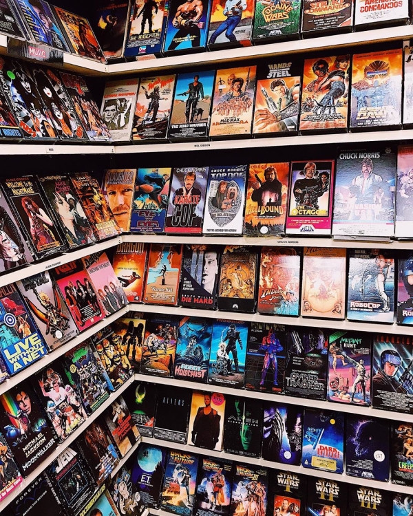Nick Collins has nostalgically recreated Blockbuster in his basement