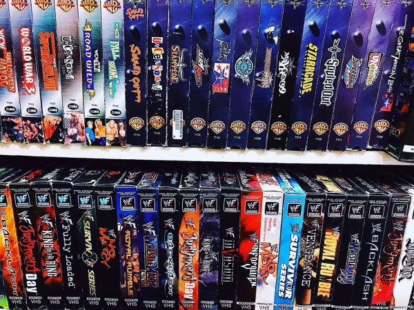 Nick Collins has nostalgically recreated Blockbuster in his basement