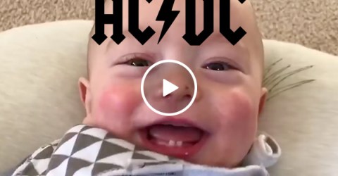 Dad remixes his son's coos into Thunderstruck, and it's adorably metal (Video)