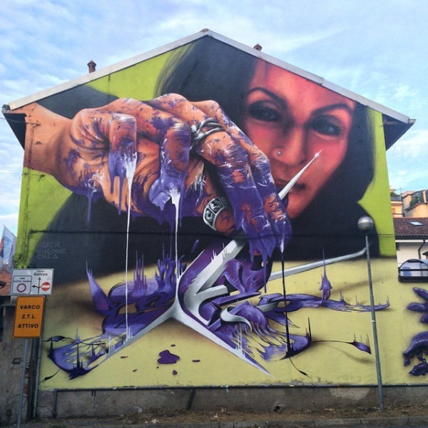 Incredible 3D graffiti by street artist cosimocheone Humanity