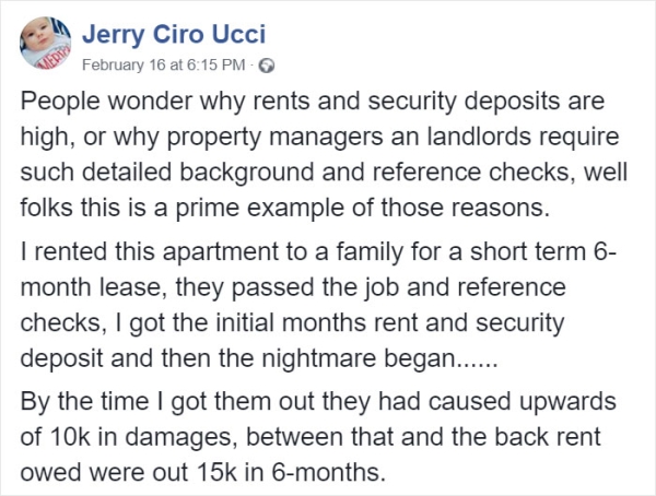 Landlord shares the horrific aftermath of a tenant