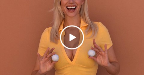 Paige Spiranac shows off the many ways to putt (Video)