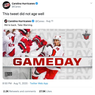 Doesn't matter who gets the Cup, the Canes Twitter already won