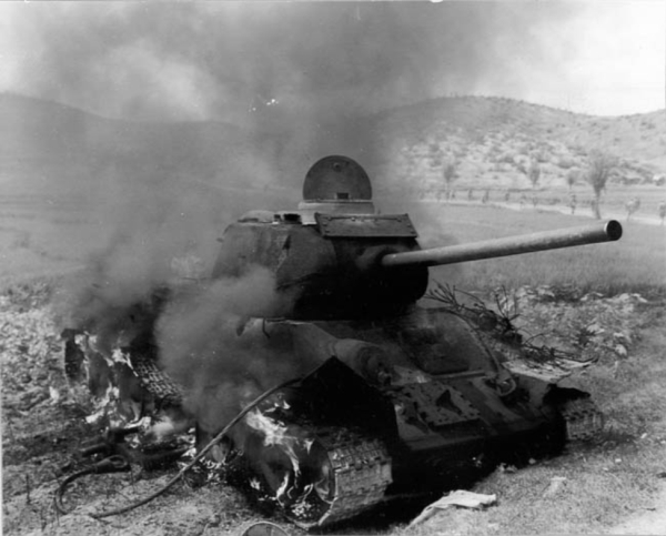 first tank v tank battle