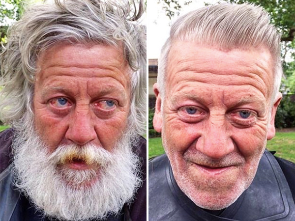 Hairdresser transforms homeless people with free makeovers (32 Photos)