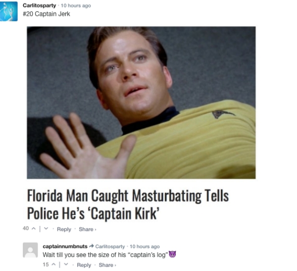 You want top notch comments, you'll get TOP NOTCH COMMENTS