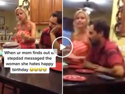 Insane wife punishes husband for wishing another woman 'Happy Birthday' (Video)