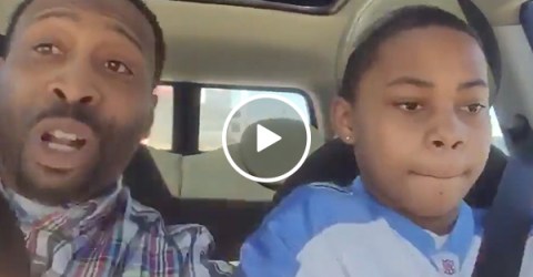 Dad has wholesome reaction to his son's horrible driving lesson (Video)