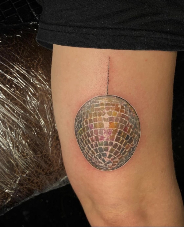 disco ball tattoo  Small tattoos Taylor swift tattoo Tattoos and  piercings