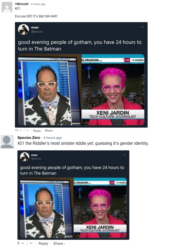 Hilarious comment section glory